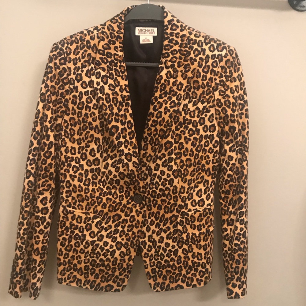 Cheetah print blazer